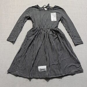 Dani Chins Gingham Dress Girls Sz 8 Black White New With Tag